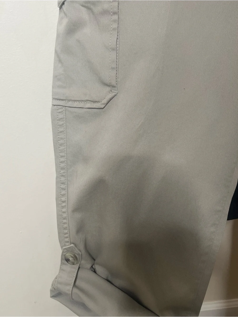 L.L.‎ Bean Women’s Favorite Fit Khaki High Rise Roll Tab Cargo Pants Sz 14
